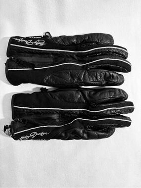 Harley-Davidson Leather Motorcycle Gloves Vintage RARE Full Finger Women’s S **